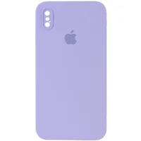 Чехол Silicone Case Square Full Camera Protective (AA) для Apple iPhone XS Max (6.5") Сиреневый / Dasheen