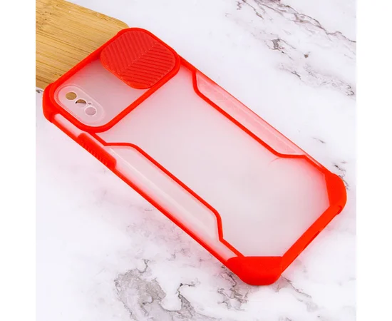 Чехол Camshield matte Ease TPU со шторкой для Apple iPhone XS Max (6.5") Красный