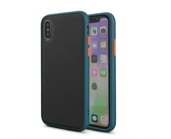 TPU чехол LikGus Maxshield для Apple iPhone XS Max (6.5") Сине-Зеленый / Marine Blue