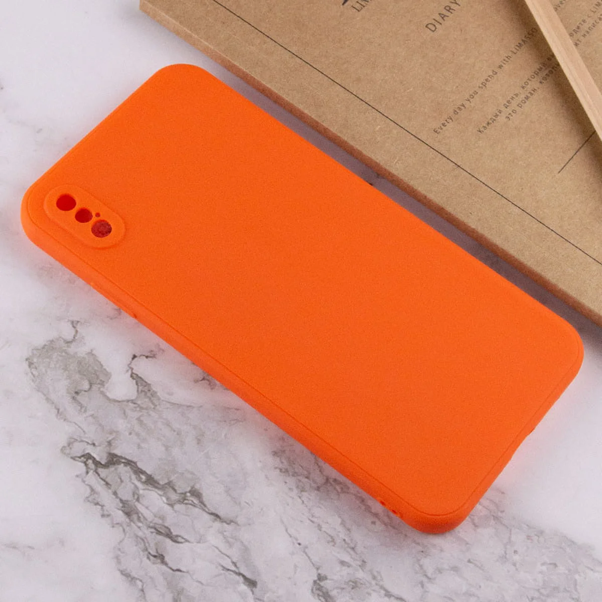 Силиконовый чехол Candy Full Camera для Apple iPhone XS Max (6.5") Оранжевый / Orange