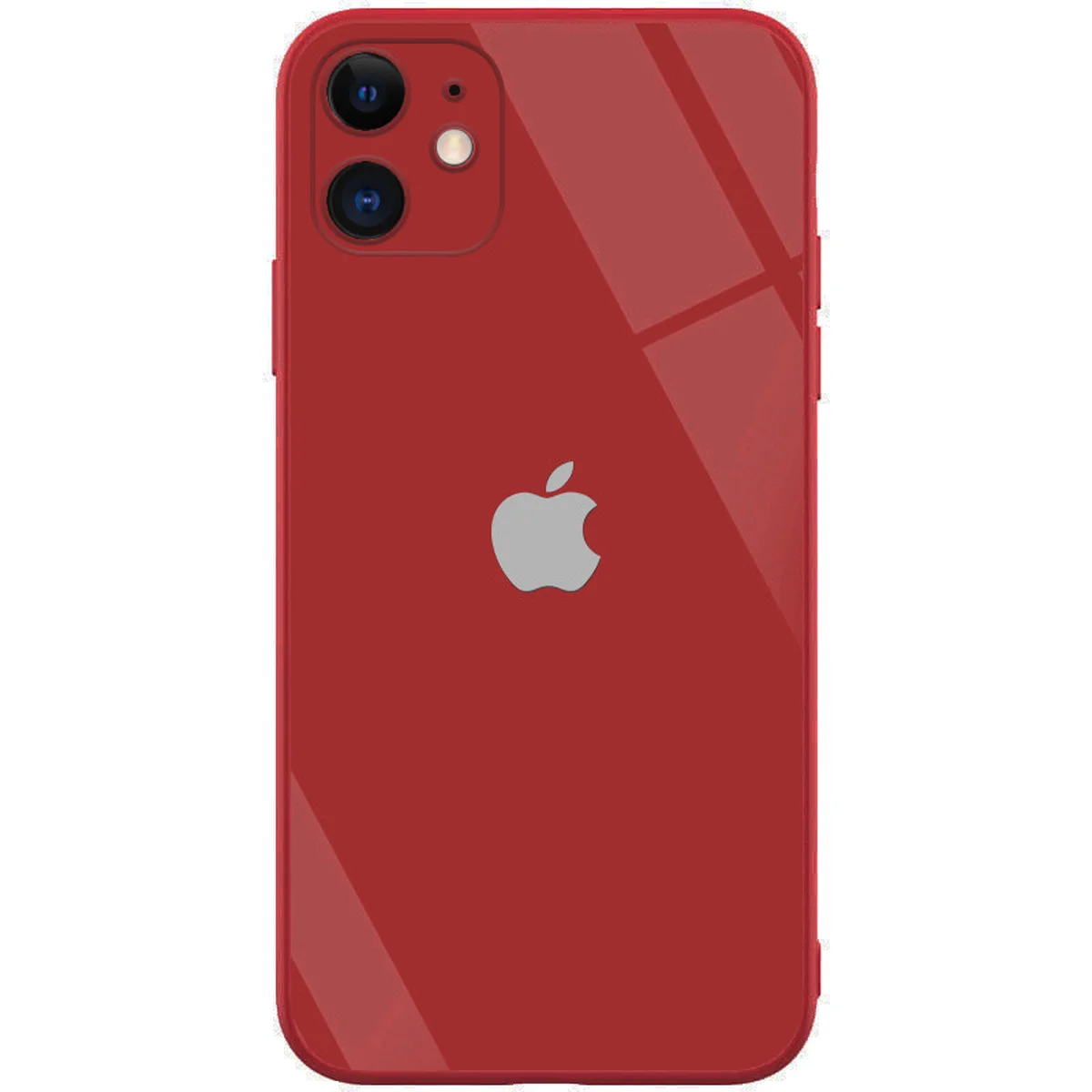 TPU+Glass чехол GLOSSY Logo (opp) для Apple iPhone XS Max (6.5") Красный