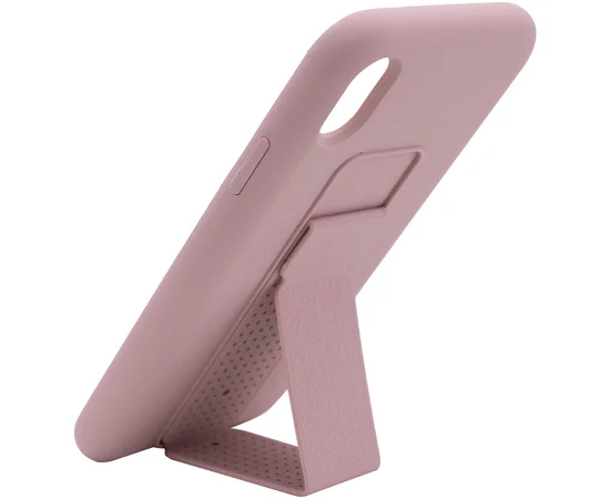 Чехол Silicone Case Hand Holder для Apple iPhone XS Max (6.5") Розовый / Pink Sand
