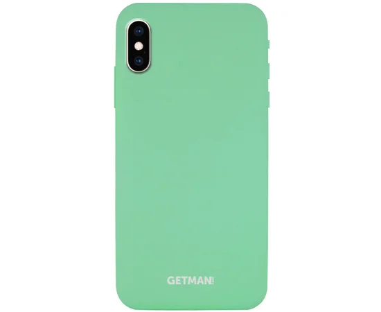 Чехол Silicone Case GETMAN for Magnet для Apple iPhone XS Max (6.5") Зеленый / Spearmint