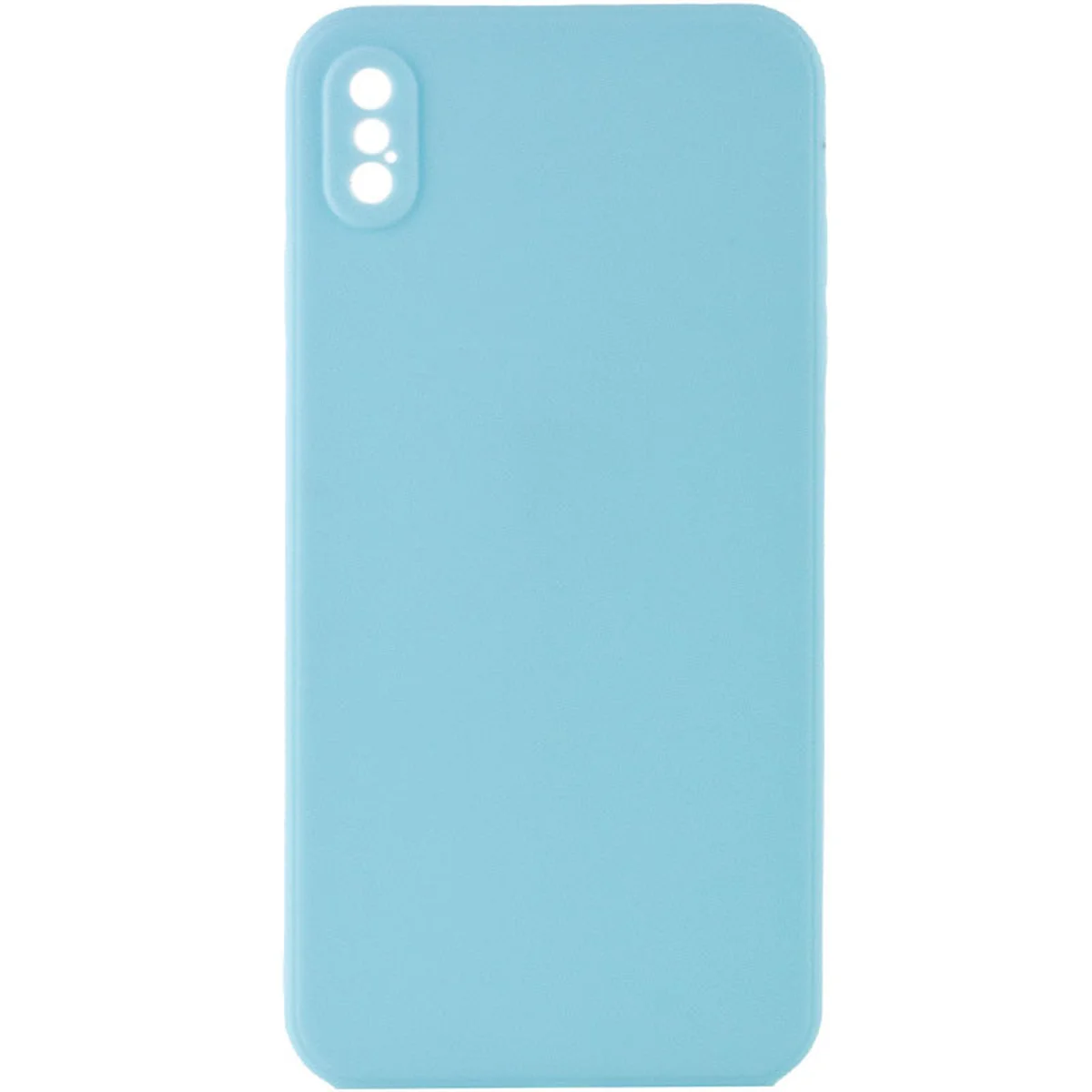Силиконовый чехол Candy Full Camera для Apple iPhone XS Max (6.5") Бирюзовый / Turquoise