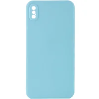 Силиконовый чехол Candy Full Camera для Apple iPhone XS Max (6.5") Бирюзовый / Turquoise