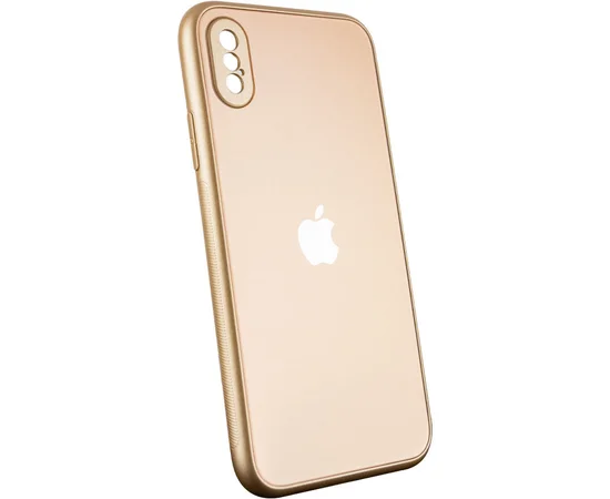 TPU + Glass чохол Matte Candy Full camera для Apple iPhone XS Max (6.5 ") Золотий