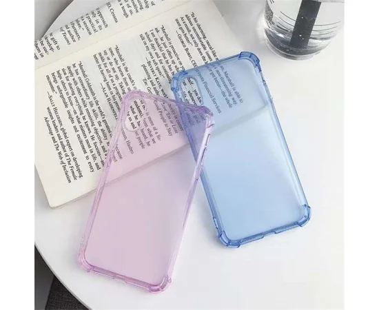 TPU чехол Epic Ease с усиленными углами для Apple iPhone XS Max (6.5") Синий / Transparent