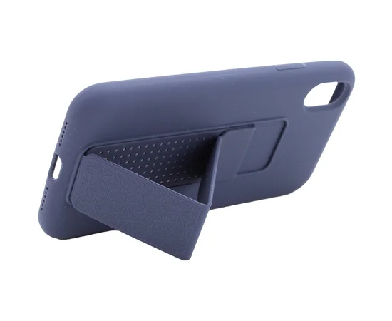Чехол Silicone Case Hand Holder для Apple iPhone XS Max (6.5") Темно-синий / Midnight blue