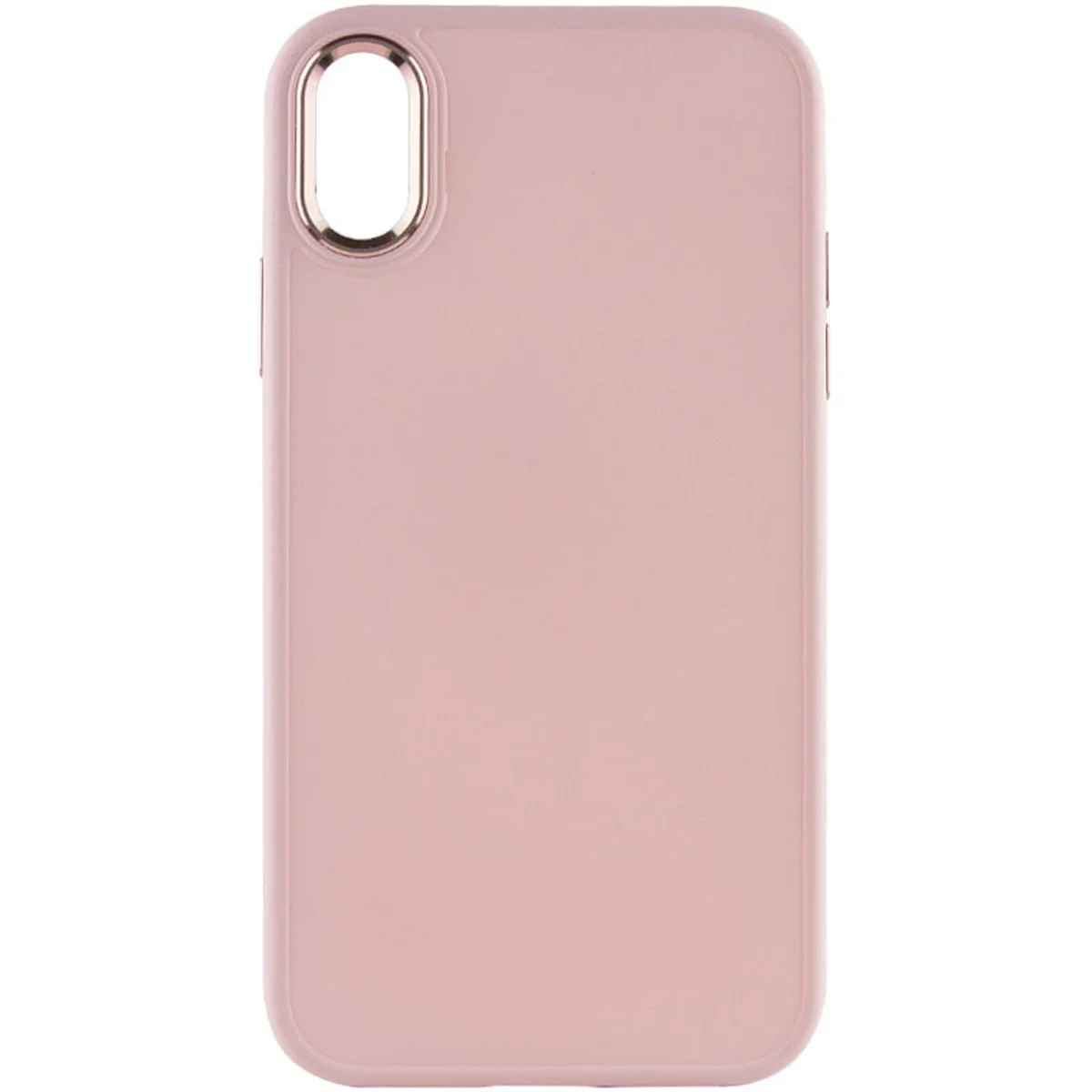 TPU чехол Bonbon Metal Style для Apple iPhone XS Max (6.5") Розовый / Light pink