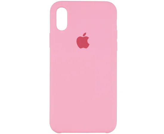 Чехол Silicone Case (AA) для Apple iPhone XS Max (6.5") Розовый / Light pink