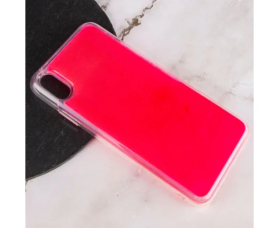 Неоновый чехол Neon Sand glow in the dark для Apple iPhone XS Max (6.5") Розовый