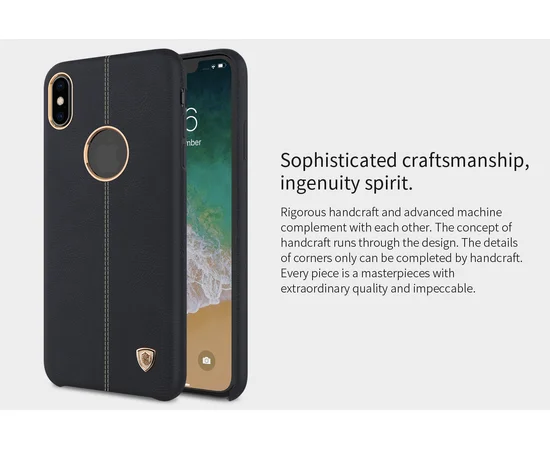 Кожаная накладка Nillkin Englon Series для Apple iPhone XS Max (6.5") Черный
