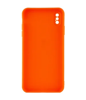 Силиконовый чехол Candy Full Camera для Apple iPhone XS Max (6.5") Оранжевый / Orange