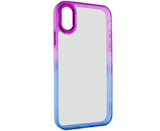 Чехол TPU+PC Fresh sip series для Apple iPhone XS Max (6.5") Синий / Фиолетовый