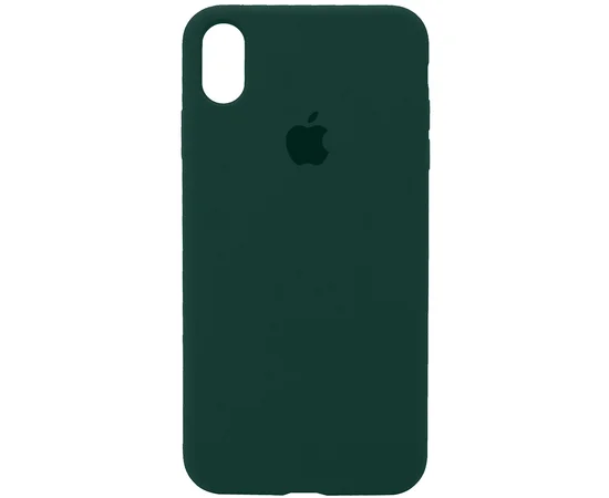 Чехол Silicone Case Full Protective (AA) для Apple iPhone XS Max (6.5") Зеленый / Forest green