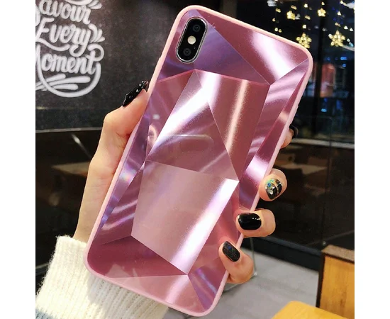 TPU+Glass чехол Diamond series для Apple iPhone XS Max (6.5") Фиолетовый