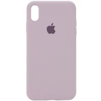 Чехол Silicone case (A) (с закрытым низом) для Apple iPhone XS Max (6.5") Серый / Lavender