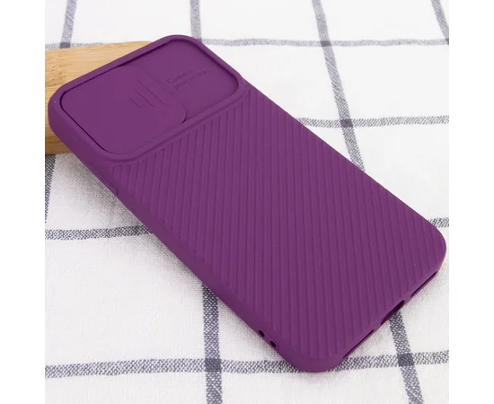 Чехол Camshield Square TPU со шторкой для камеры для Apple iPhone XS Max (6.5") Фиолетовый