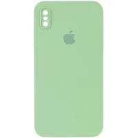 Чехол Silicone Case Square Full Camera Protective (AA) для Apple iPhone XS Max (6.5") Мятный / Mint