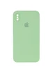 Чохол Silicone Case Square Full Camera Protective (AA) для Apple iPhone XS Max (6.5 ") М'ятний / Mint