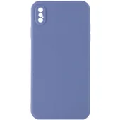 Силіконовий чохол Candy Full Camera для Apple iPhone XS Max (6.5 ") Блакитний / Mist blue