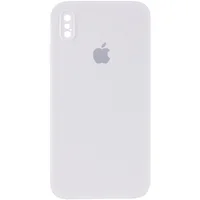 Чехол Silicone Case Square Full Camera Protective (AA) для Apple iPhone XS Max (6.5") Белый / White
