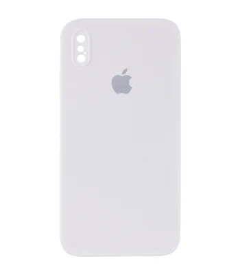 Чехол Silicone Case Square Full Camera Protective (AA) для Apple iPhone XS Max (6.5") Белый / White