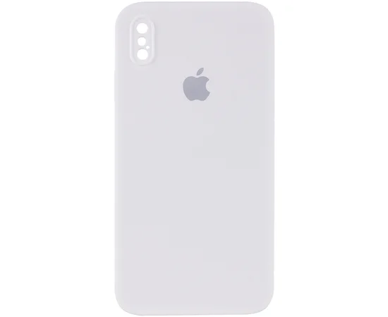 Чехол Silicone Case Square Full Camera Protective (AA) для Apple iPhone XS Max (6.5") Белый / White