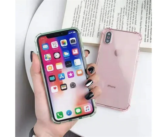 TPU чехол Epic Ease с усиленными углами для Apple iPhone XS Max (6.5") Зеленый / Transparent