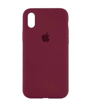 Чохол Silicone Case Full Protective (AA) для Apple iPhone XS Max (6.5 ") Бордовий / Plum