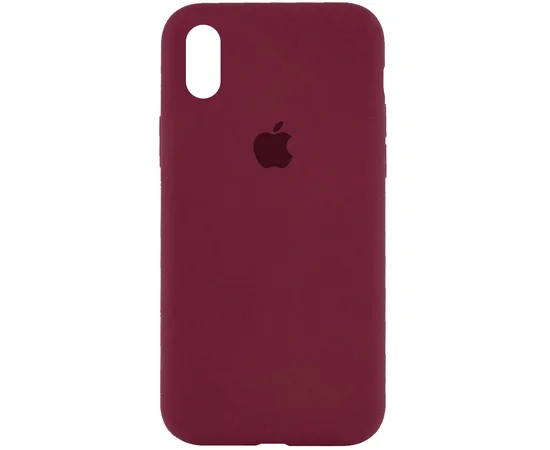 Чехол Silicone Case Full Protective (AA) для Apple iPhone XS Max (6.5") Бордовый / Plum