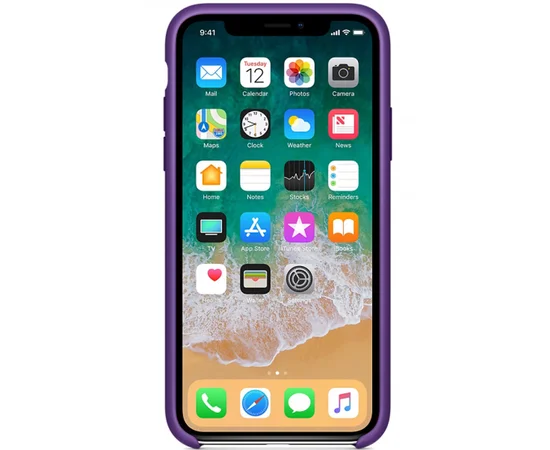 Чехол Silicone case (A) для Apple iPhone XS Max (6.5") Фиолетовый / Purple