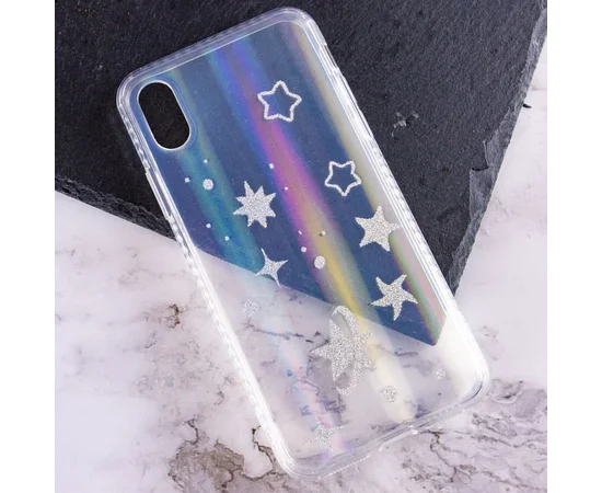 TPU+Glass чехол Aurora Space для Apple iPhone XS Max (6.5") Звезды