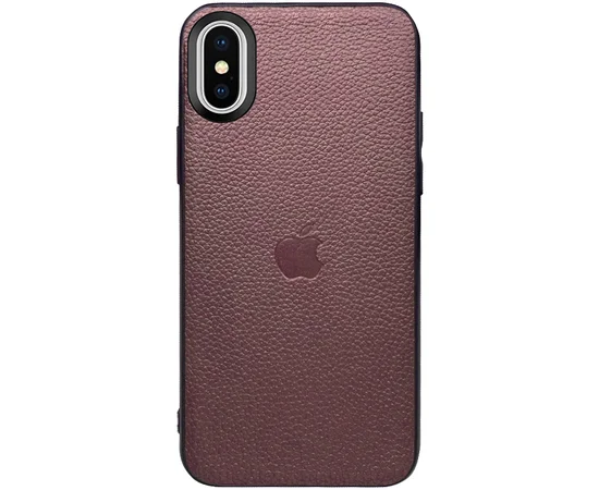 Кожаная накладка Epic Vivi Logo series для Apple iPhone XS Max (6.5") Коричневый