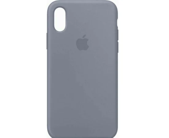 Чехол Silicone case (A) (с закрытым низом) для Apple iPhone XS Max (6.5") Серый / Lavender Gray