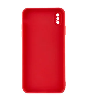 Силиконовый чехол Candy Full Camera для Apple iPhone XS Max (6.5") Красный / Camellia
