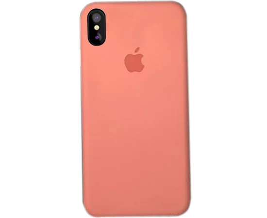 Чехол Silicone case (A) (с закрытым низом) для Apple iPhone XS Max (6.5") Розовый / Flamingo
