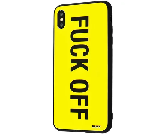 TPU+Glass чехол Mad series для Apple iPhone XS Max (6.5") F*ck off