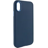 TPU чехол Bonbon Metal Style для Apple iPhone XS Max (6.5") Синий / Cosmos blue