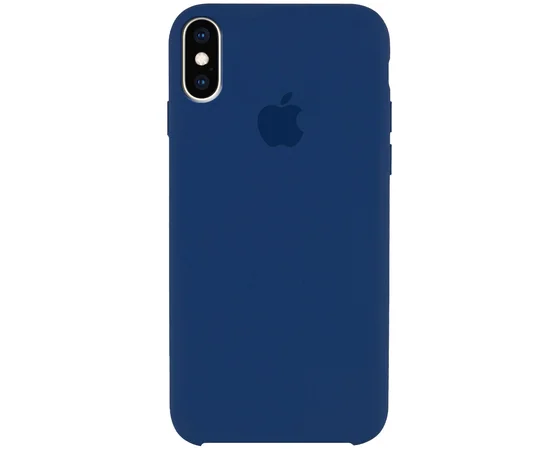 Чехол Silicone Case (AA) для Apple iPhone XS Max (6.5") Синий / Navy Blue
