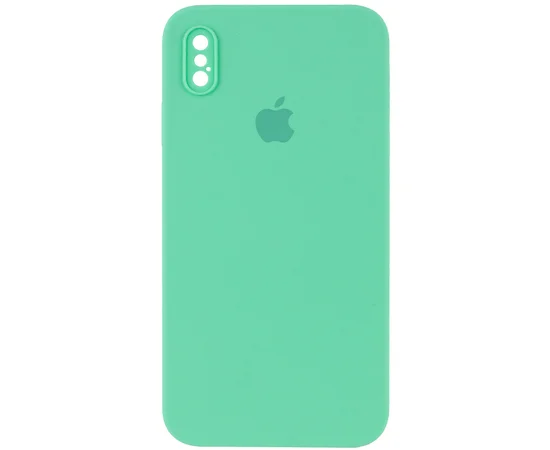 Чехол Silicone Case Square Full Camera Protective (AA) для Apple iPhone XS Max (6.5") Зеленый / Spearmint