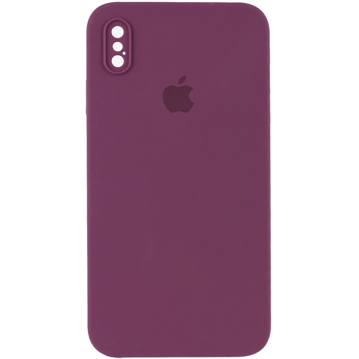 Чохол Silicone Case Square Full Camera Protective (AA) для Apple iPhone XS Max (6.5 ") Бордовий / Maroon