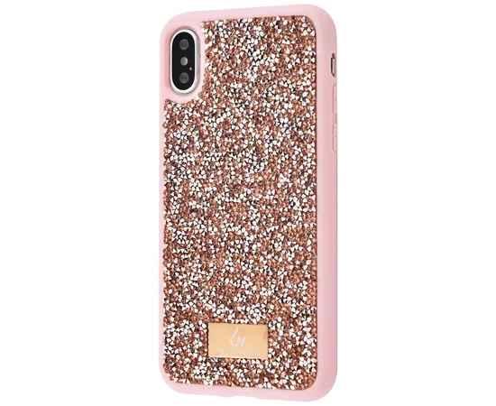TPU чехол Bling World Grainy Diamonds для Apple iPhone XS Max (6.5") Rose Gold