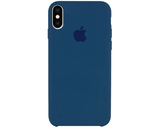 Чехол Silicone Case (AA) для Apple iPhone XS Max (6.5") Синий / Cosmos Blue