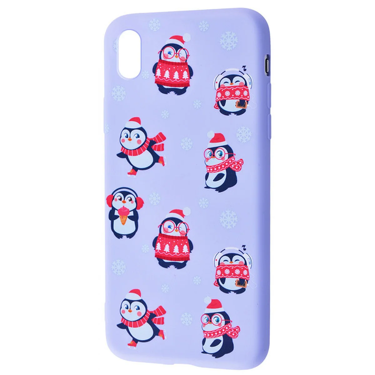 TPU чехол WAVE Fancy для Apple iPhone XS Max (6.5") Penguins / Light purple