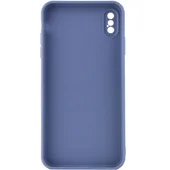 Силиконовый чехол Candy Full Camera для Apple iPhone XS Max (6.5") Голубой / Mist blue