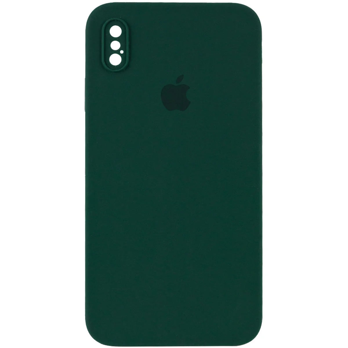 Чехол Silicone Case Square Full Camera Protective (AA) для Apple iPhone XS Max (6.5") Зеленый / Dark green
