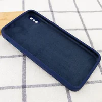 Чехол Silicone Case Square Full Camera Protective (AA) для Apple iPhone XS Max (6.5") Темно-синий / Midnight blue