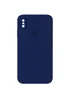 Чохол Silicone Case Square Full Camera Protective (AA) для Apple iPhone XS Max (6.5 ") Темно-синій / Midnight blue