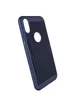 Ультратонкий дышащий чехол Grid case для Apple iPhone XS Max (6.5") Темно-синий